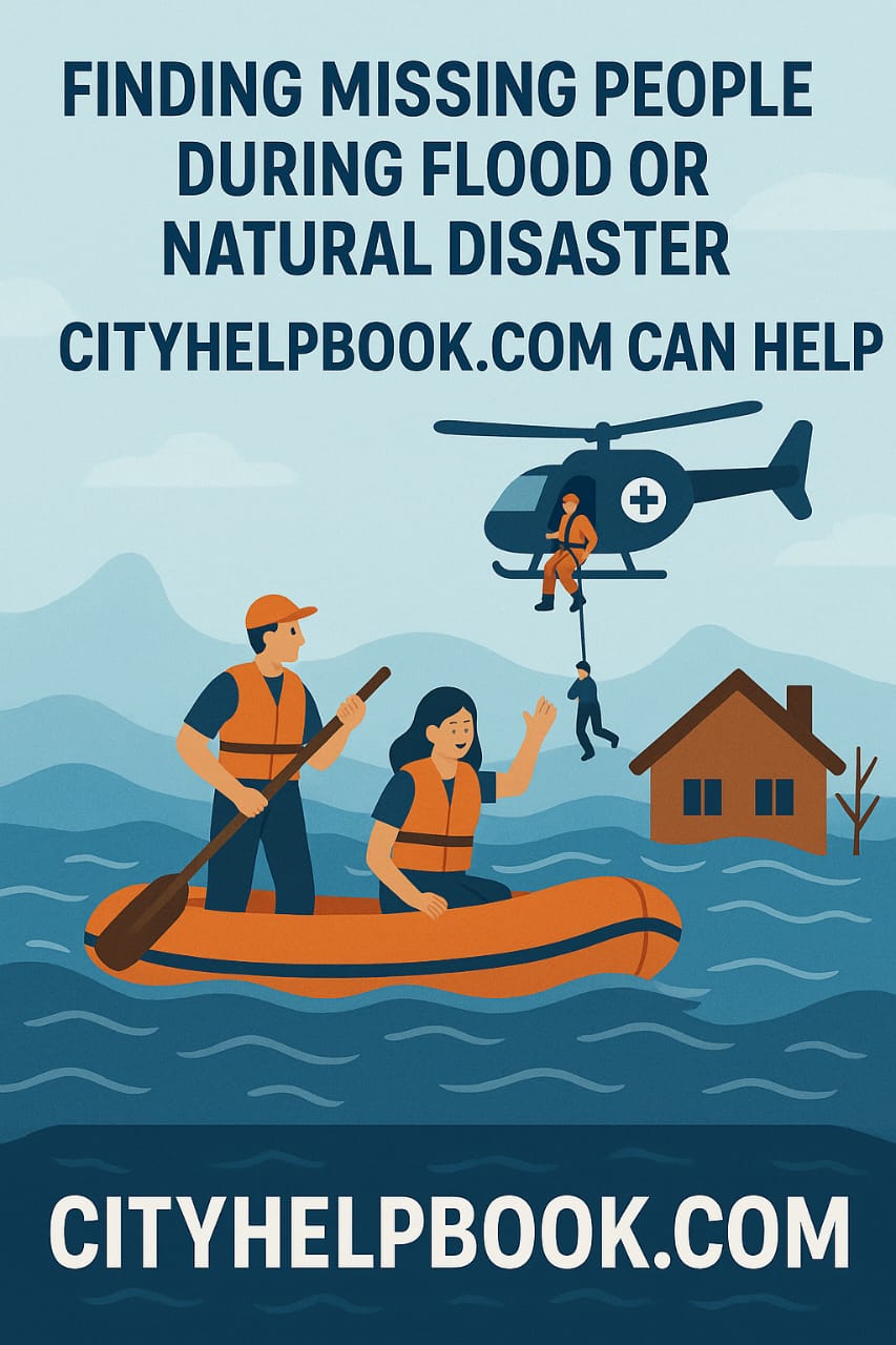 Cityhelpbook can help people in Disaster like flood.